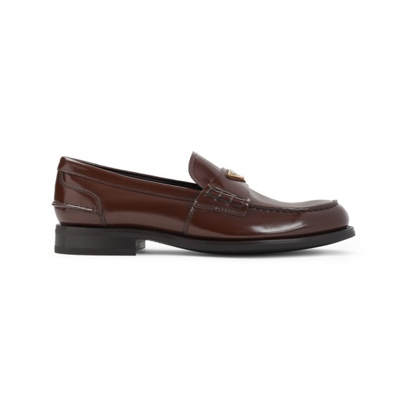 Prada Brown Brushed Calf Leather Loafers - NWT - Picture 1 of 3